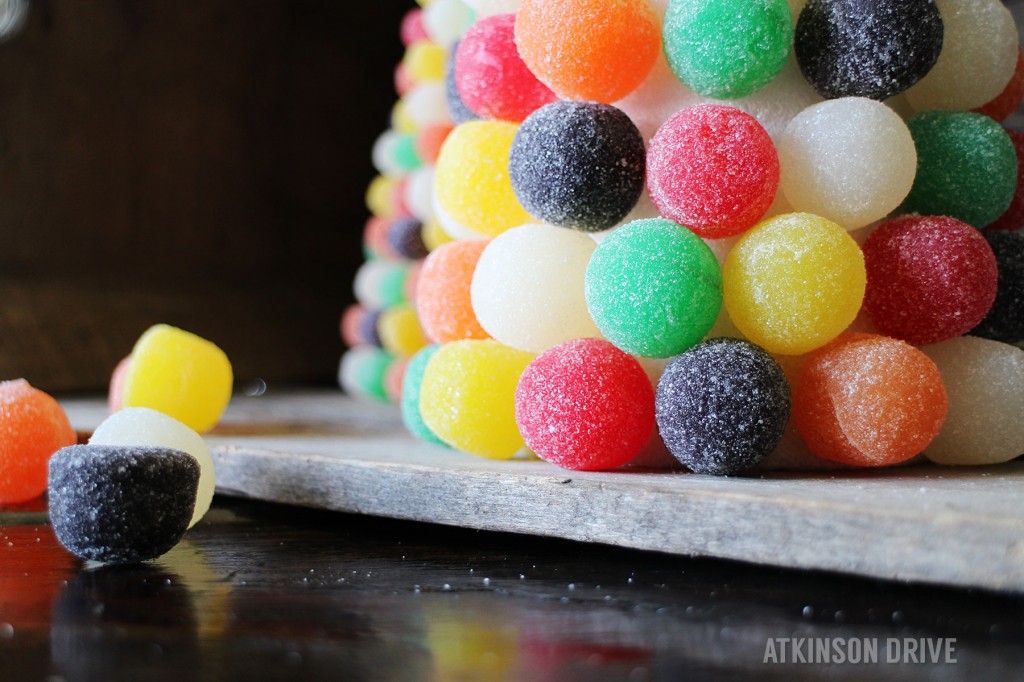 Sweeten up your holidays with these bright and colorful gumdrop Christmas trees! /// by Atkinson Drive